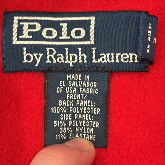 Polo by Ralph Lauren Men's PolarTec Fleece Quarter Zip Pullover Red Size XL - Picture 6 of 7